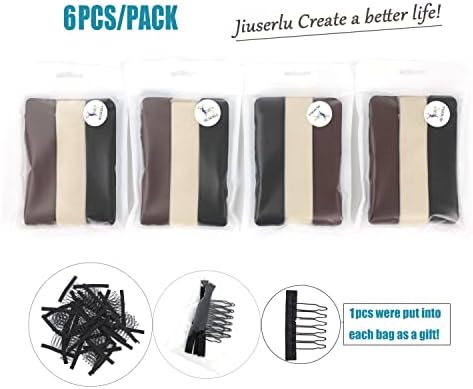 Adjustable Elastic Bands For Wigs, Adjustable Wig Bands (Mixed, 1‘’ x 6pcs) - Image 2