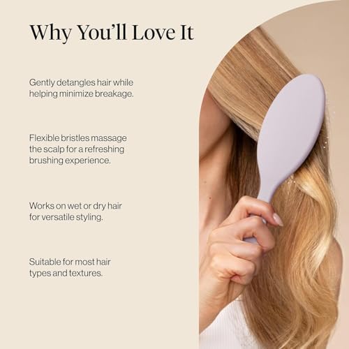 Kitsch Wet Dry Brush Detangler – Hair Brush for Women - Soft Violet - Image 5