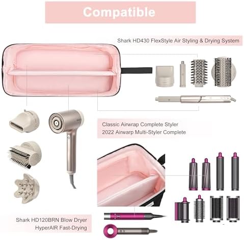 Leudes Hair Dryer Tools Travel Bag for Shark Flex Style Case Air Wrap - Image 4