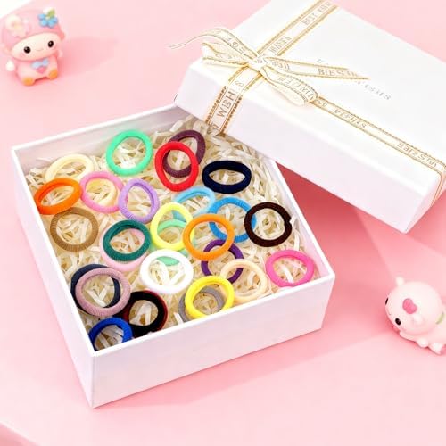 500pcs Baby Hair Ties, Toddler Hair Ties for Girls, Kids Seamless Elastic Hair Bands, 1 Inch No Metal Ponytail Holders, Soft Cotton Hair Accessories, 30 Assorted Colors, Durable & Pain-Free - Image 7