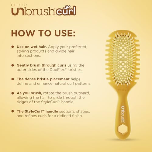 FHI Heat UNbrush Curl Detangling Brush for use on Wet Hair Only - Image 4