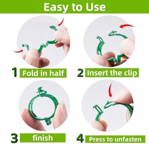 Plant Support Clips,Plastic Clips for Securing Plants,Tomato Vine Clips,Plant Fixing Clips,Garden Clips for Climbing Plants,Grape and Vine Vegetables (130, Green) - Image 6