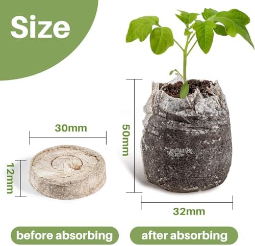MAQIHAN 50PCS Peat Pellets for Seedlings - 30MM Seed Starter Soil Pods - Image 2