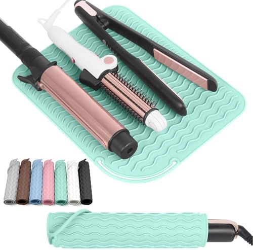 Larger Size Silicone Heat Resistant Mat for Hair Tools(12" x 9") by WRORUNER