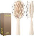 Detangler Hair Bursh for Women Girls Boy and Kids, Small Paddle Brush for Detangling, Protable Travel Size Hair Brush, Suit for Thick Short Curls, Wet and Dry Hair(1 Pack-Beige) by aestheticspracticality