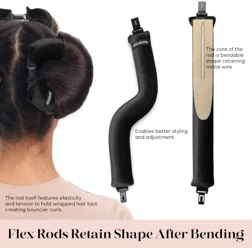 Little Heatless Hair Curler,Flexi Rods with Scarf for Blowout - Image 5