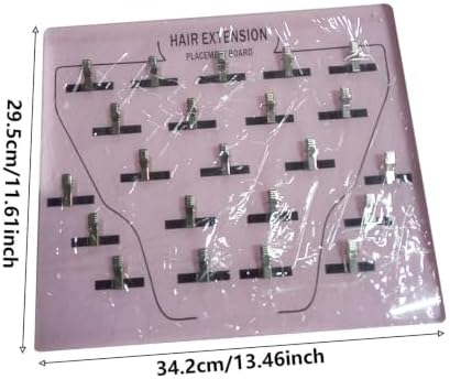 Extension Holder - Acrylic Hair Extension Organizer, Styling Hair Separator Board | Hair Tinsel Storage Plate with Clip for Wig Grafting, Sectioning, and Display for Home & Salon Use - Image 7