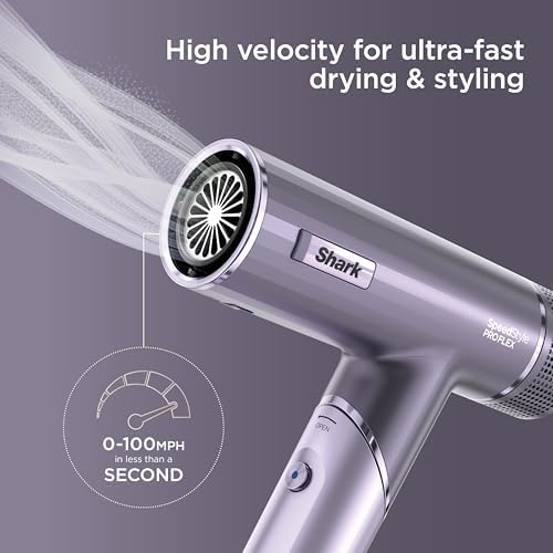 Shark SpeedStyle Pro Flex Dryer, Scalp Shield, Bag, Lilac, HD543PL - Image 2