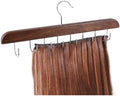 Hair Extension Holder for Hair Storing, Washing, Drying, Coloring, Styling, Foldable Hair Extension Hanger, Braiding Hair Rack, Rotating Multi-Purpose Hooks Hanger (1Pack Walnut Color) by SOGOO