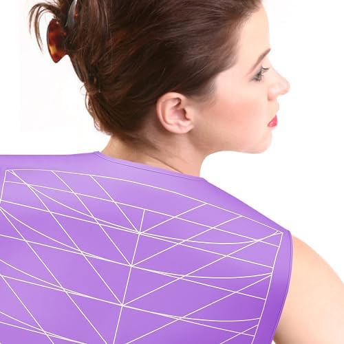 Hair Dye Collar, Salon Hairdressing Hair Cutting Cape, Styling and Hair Cutting Salon Supplies, Waterproof Silicone Neck Guard, Perfect for Home and Professional Hair Coloring (Purple) by KUNBEIEN