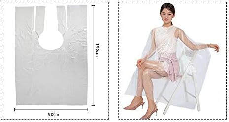 100 Pcs Disposable Hair Salon Capes,51x36 inch Waterproof Shampoo Barber Hair Cutting Cape for Barbershop and Salon Hairdressing,Suit for Kids Adults - Image 6