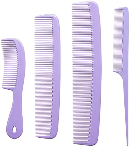Mars Wellness 4 Piece Professional Lavender Comb Set for Women -USA MADE by MarsWellness