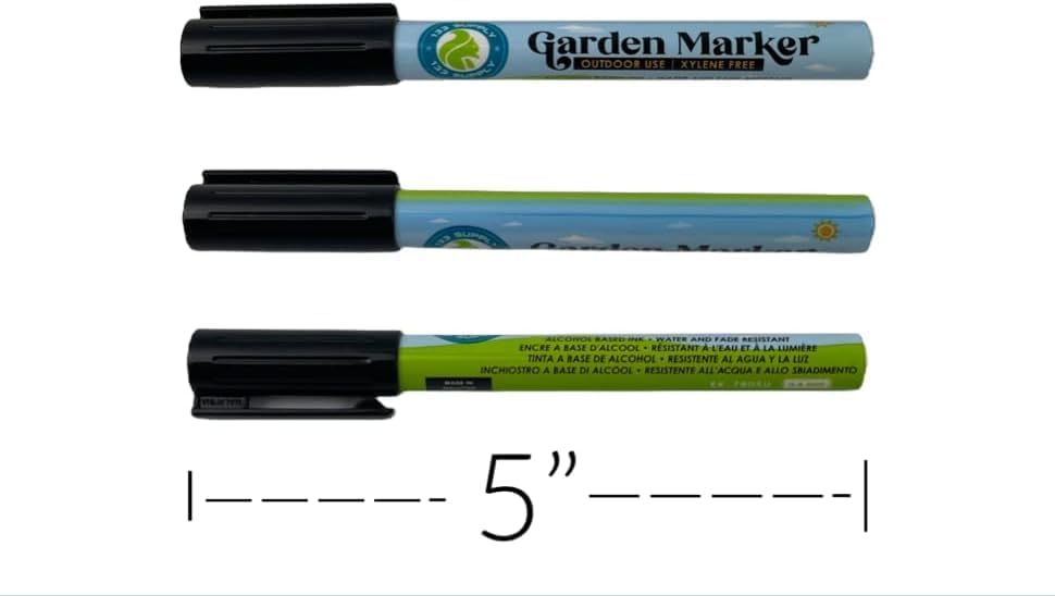 Garden Marker Pen (6 Pack) | Weather & UV Fade Resistant Black Permanent Markers for Plant Labels, Nursery Tags, Garden Tools, and Outdoor Use - Image 5