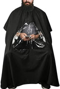 CM Barber Cape with Clear Window Salon Cape Hair Cutting Cover Hair Drape Waterproof Haircut Apron with Buckle for Barber Shop Salon Stylists Home DIY Hairdressing by CheetahTALK