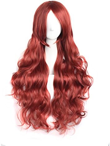 MapofBeauty 32 Inch Long Hair Spiral Curly Cosplay Costume Wig, Orange Red by MapofBeauty