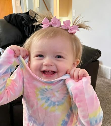 Baby Hair Clips for Girls 50PCS - 2" Girls Fully Lined Bows Hair Pins Tiny Hair Bows Alligator Clips for Baby Girls Infants Toddlers in Pairs - Image 4