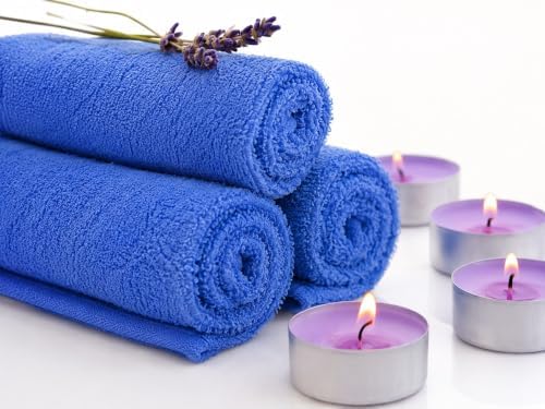 Towel and Linen Mart Silver Salon Towels, Pack of 12 (Not Bleach Proof, 16 x 27 Inches) Highly Absorbent Towels for Hand, Salon, Gym, Beauty, Spa, and Home Hair Care (Sky Blue, 16 X 27) - Image 5
