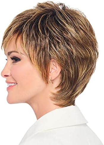 Raquel Welch Fierce And Focused Hand Tied Short Bob Wig by Hairuwear, Average Size Cap, RL11/25 Golden Walnut - Image 4