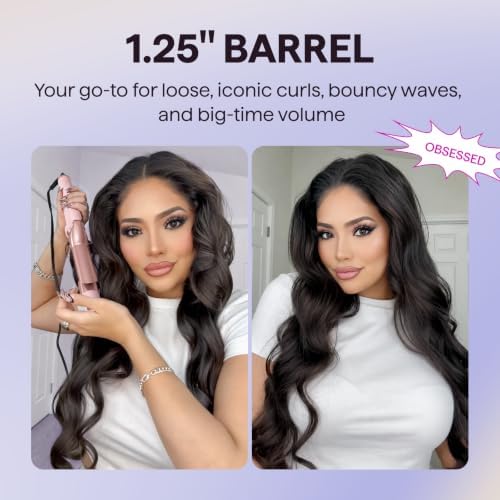 Wavytalk 3 in 1 Curling Wand Set with Heated Round Brush,Versatile Styling - Image 5