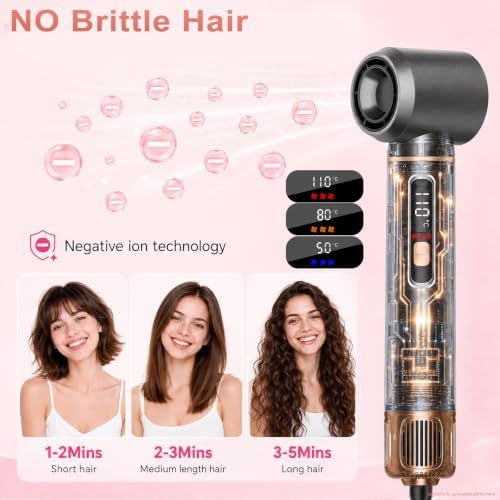 5-in-1 Hair Styler, Air Curler Wrap & Blow Dryer Brush,110–120V Only - Image 4
