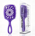 Detangler Hair Brush, Vented Paddle Brush for Wet Dry Hair, Pain-Free for Curly Straight Thick Fine Hair, Women Men Kids (Purple) by Unknown