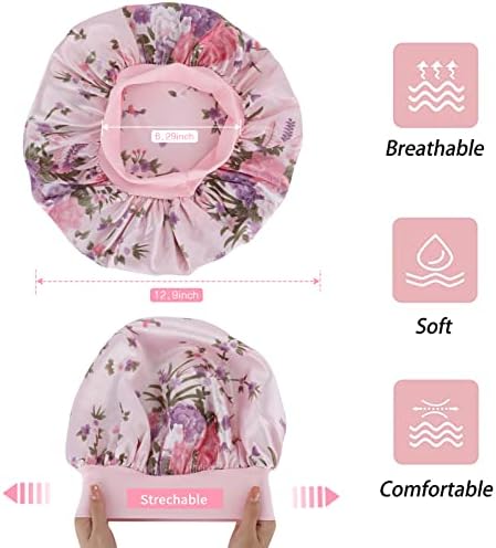 vidsel 4PCS Satin Bonnet, Bonnets for Women, Silk Hair Bonnet for Sleeping - Image 5
