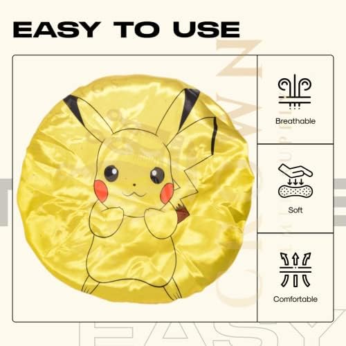 Large Bonnet - Silky Satin Bonnet with Elastic Soft Band (Yellow Poke Bonnet) - Image 6