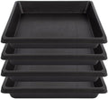 Square Plant Saucer 8 Inch 4 Pack, Saucers for Potted Plants and Water Catcher Tray, Planter Durable Plastic Trays, Plant Drip Trays and Flower Pot Saucers, Plant Saucers for Indoors and Outdoors by Unknown