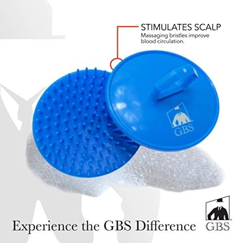 G.B.S Shampoo Scalp Exfoliator Shower Brush 4 Pack -Scrubber,Massager & Beard Exfoliator - Blue - Image 2