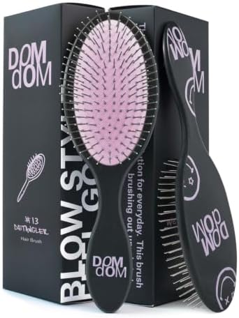 Dom Dom Detangling Brush, Dry & Wet Detangler, All Hair Types, Purple by DomDomHair