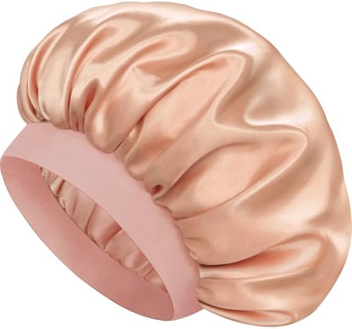 Satin Silk Bonnet for Hair, Double Layer Sleep Cap for Men & Women by Doitory