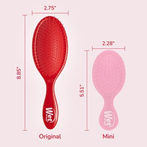 Wet Brush Original Detangler Hair Brush, Poppy Red, For All Hair Textures - Image 6