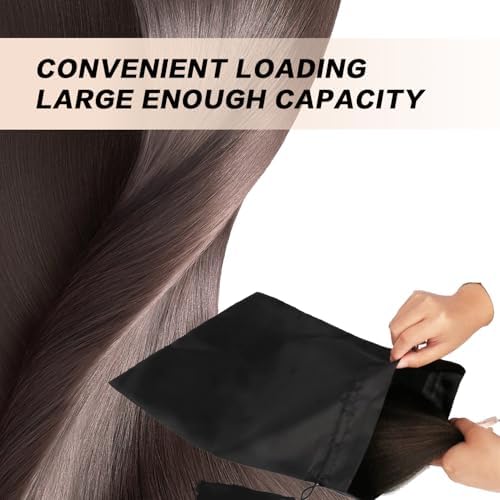 2 Pcs Silk Satin Wig Bags with Drawstring Tassel, Hair Storage Bags, Black Wig Packaging Sacks for Multiple Wigs Bundles Hair Extensions, Perfect for Home Salon Travel Gift - Image 5