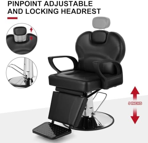 Artist hand Barber Chair Reclining Salon Chairs for Hair Stylist - Image 5