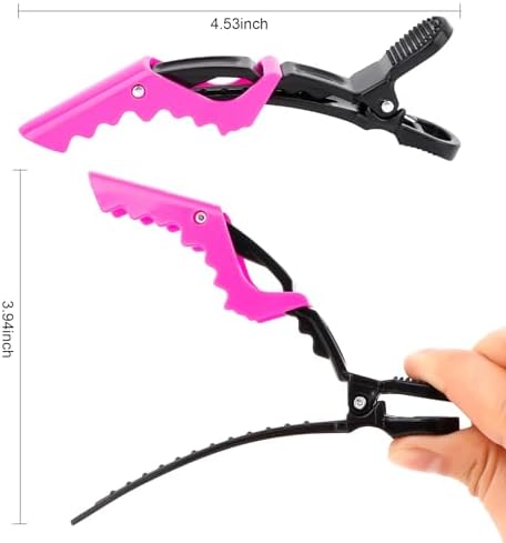 Ondder 24 Pcs Hair Clips, Large Alligator, Black Pink, for Styling Sectioning, Pro Salon, Hair Styling Accessories for Women - Image 2