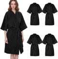 Homaisson 4 Pcs Black Haircutting Cape, Hair Capes for Salon Women, Polyester Salon Capes for Clients for Adults with Adjustable Waist by Homaisson