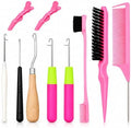 Hair Braiding Tool Kit,10-Piece Hooks,Brushes and Combs by Monsenbraid