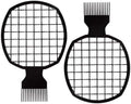 TIKMNO Upgraded 2-Piece Hair Twist Comb Hair Sponge Brush Set - Superior Curl Definition for Men and Women (Black) by Unknown