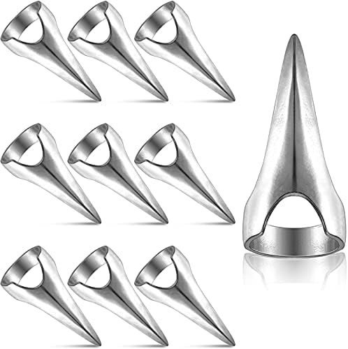 Hicarer 10 Pcs Stitch Braids Tool Metal Finger Rings Hair, Silver by Hicarer