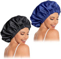 Edoneery Satin Bonnet for Sleeping Women, Double Layer Curly Hair Cap by Edoneery