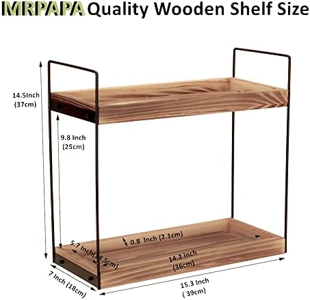 MRPAPA 2 Tiered Bathroom Counter Tray,Countertop Organizer Shelf Cosmetic Storage Rack, Standing Vanity Tray for Bathroom Organization and Decor - Image 3