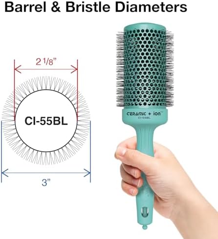 Olivia Garden Ceramic + Ion Round Thermal Hair Brush - Not Electrical - Professional Blowout Brush for Normal to Thick Hair - Image 2