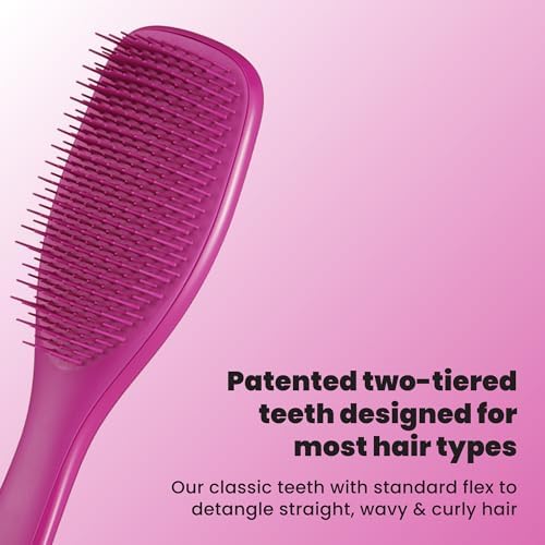 Tangle Teezer Ultimate Detangler Brush, Straight to Wavy, Raspberry - Image 2