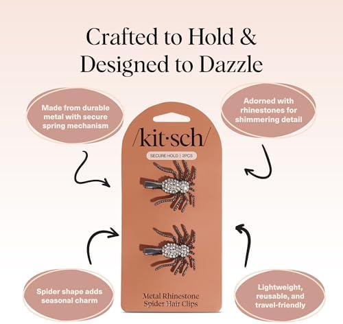 Kitsch Spider Hair Clips for Women - 2 Pcs - Image 4
