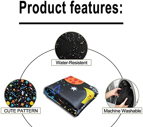 Pelocapa Barber Capes for Kids Hair Cutting Cape Salon Hairdressing Cape for Boys Girls Waterproof & Light Weight & Machine Washable - 39”× 51”(Galaxy Pattern) - Image 3