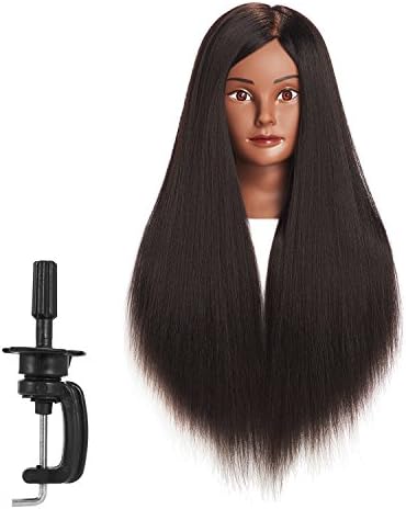 Mannequin Head 26-28" Synthetic Fiber Yaki Hair for Hairdresser - Image 2