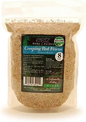 Creeping Red Fine Fescue Seed by Eretz (8oz) - Choose Size! Willamette Valley Oregon Grown, No Fillers, No Weed or Other Crop Seeds, Premium Shade Grass Seed. by Eretz