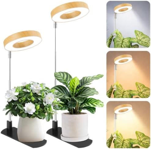 LBW Grow Lights for Indoor Plants, Full Spectrum Halo Grow Light with Base by LBW
