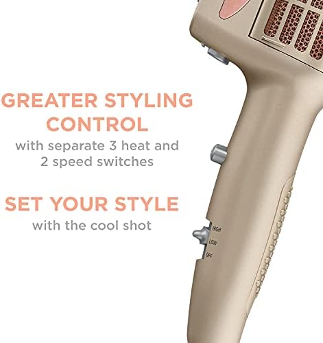 INFINITIPRO BY CONAIR 4-in-1 Frizz Free Styling Hair Dryer, 1875W Hair Dryer and 4 Attachments - Image 4