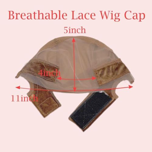 Lace Wig Grip Cap for Glueless Wig 11x5 Large Lace Reusable Wig Cap, Grip Cap for Lace Frontal Wigs to Keep Wigs in Place, Adjustable Wig Cap with Non Slip Grip Band for Women (Light Brown) - Image 5
